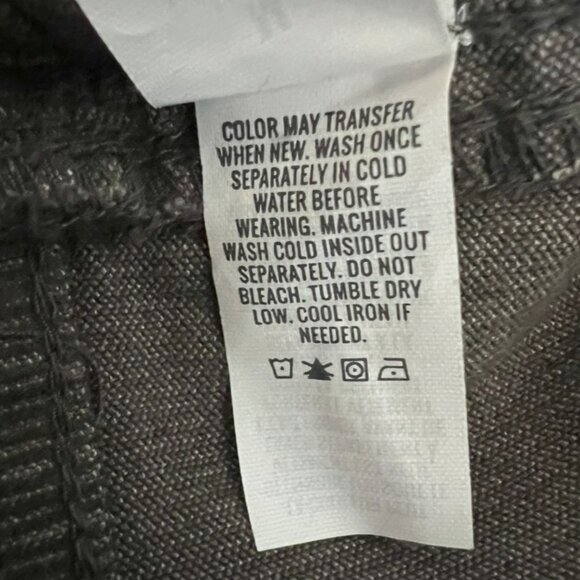 Aerie NEW Corduroy Overall In Charcoal Gray Size M - Picture 14 of 15